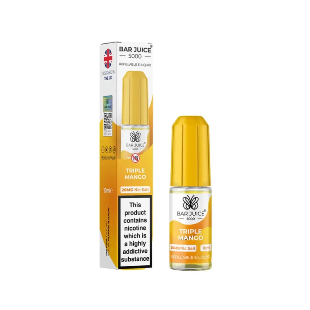  Triple Mango / 10mg Bar Juice 5000 Nic Salts E-Liquids 10ml Box of 10