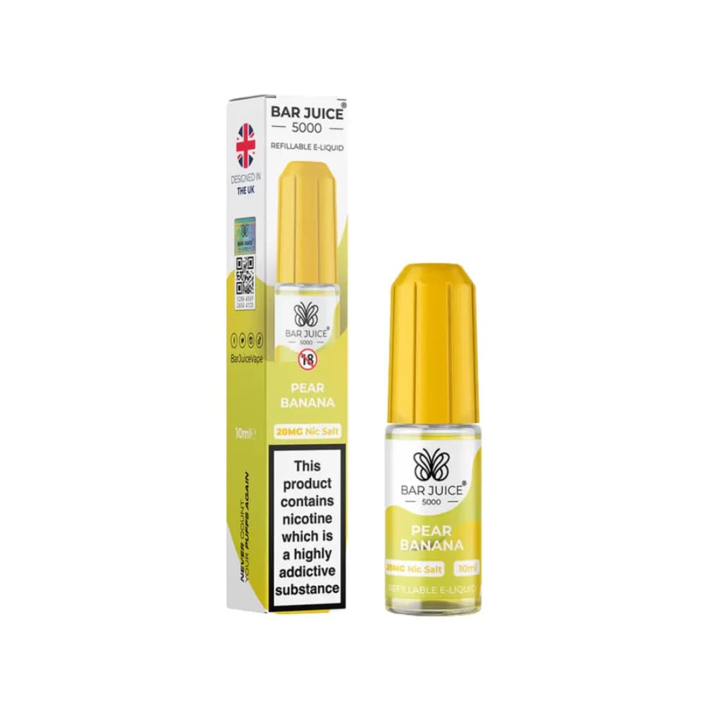  Pear Banana / 10mg Bar Juice 5000 Nic Salts E-Liquids 10ml Box of 10