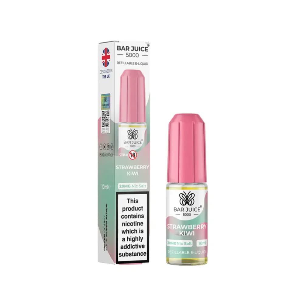  Strawberry Kiwi / 20mg Bar Juice 5000 Nic Salts E-Liquids 10ml Box of 10