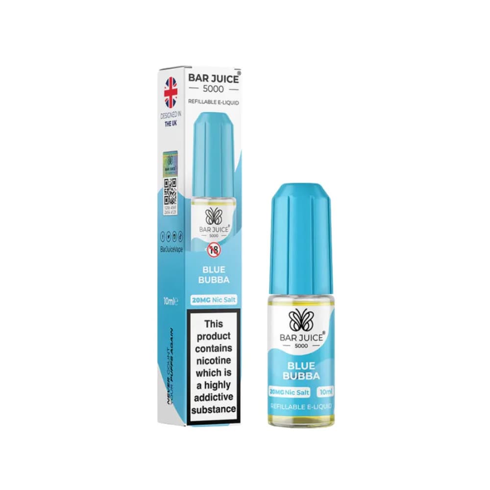  Blue Bubba / 20mg Bar Juice 5000 Nic Salts E-Liquids 10ml Box of 10