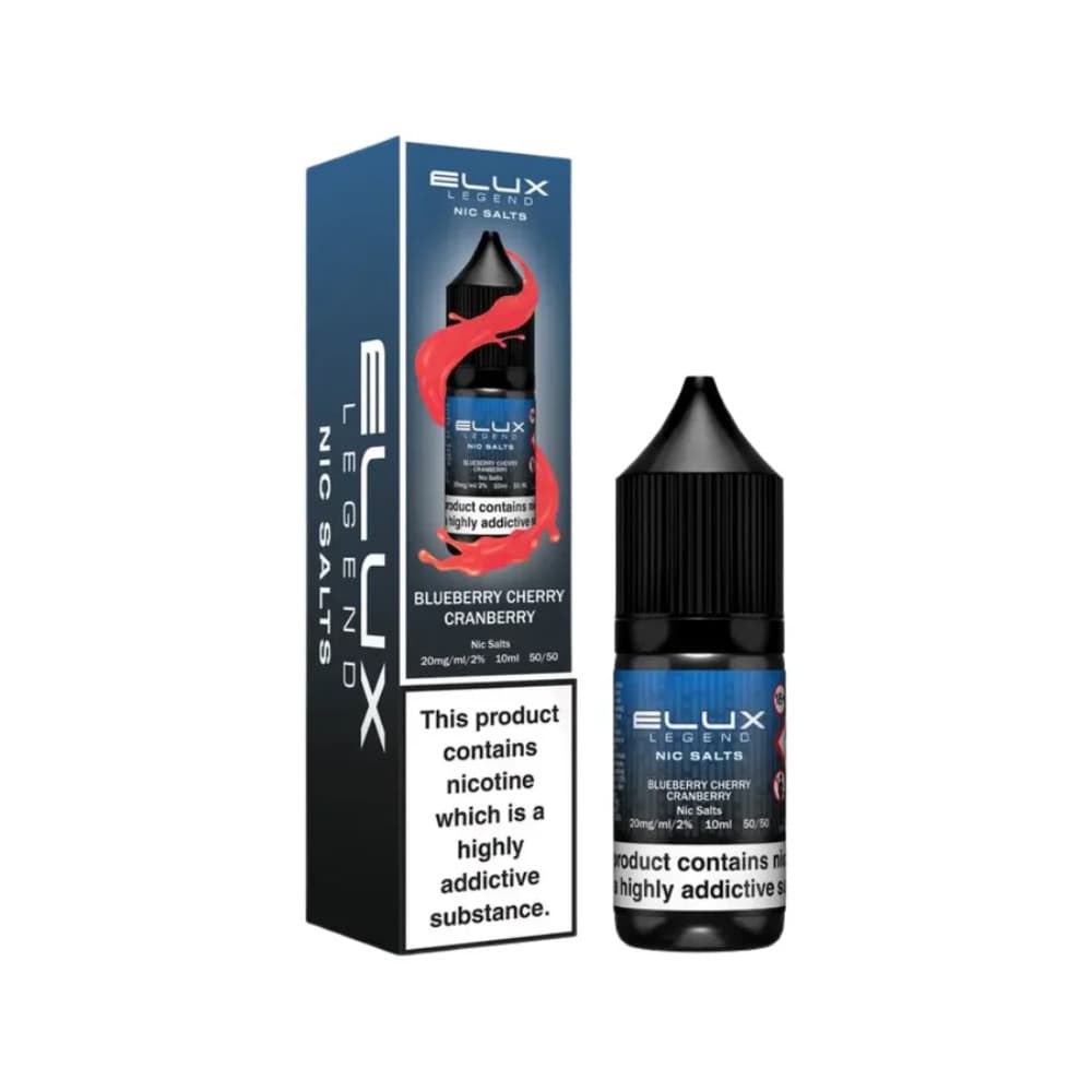  Blueberry Cherry Cranberry / 10mg Elux Legend Nic Salts E-Liquids 10ml Box of 10