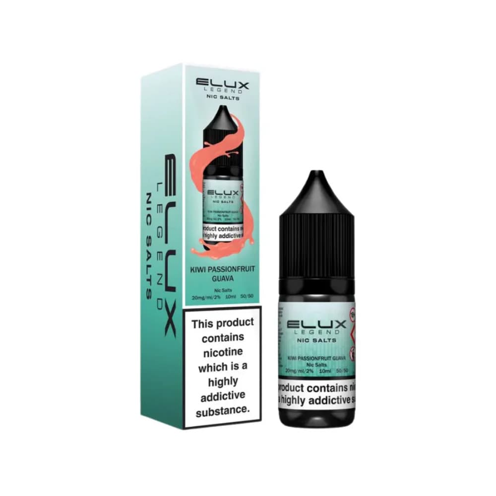  Kiwi Passionfruit Guava / 10mg Elux Legend Nic Salts E-Liquids 10ml Box of 10