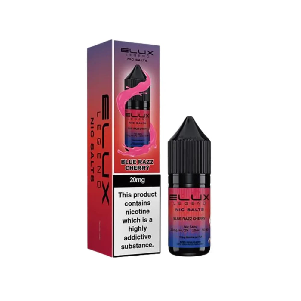  Blue Razz Cherry / 10mg Elux Legend Nic Salts E-Liquids 10ml Box of 10