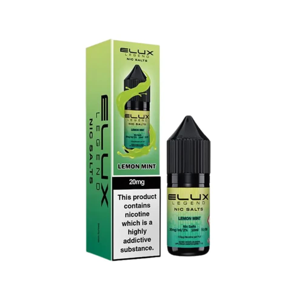  Lemon Mint / 10mg Elux Legend Nic Salts E-Liquids 10ml Box of 10