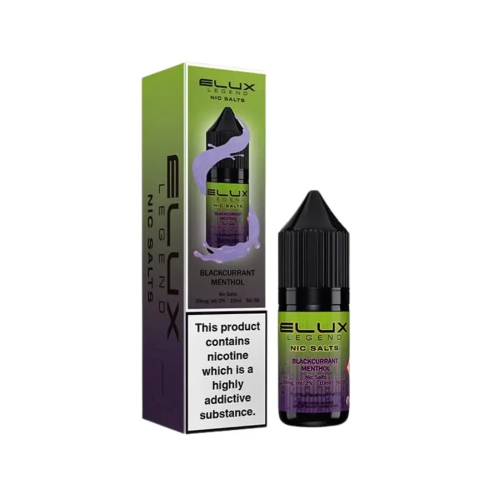  Blackcurrant Menthol / 10mg Elux Legend Nic Salts E-Liquids 10ml Box of 10