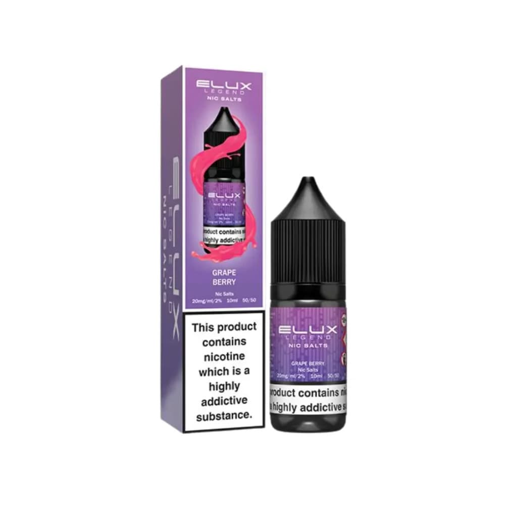  Grape Berry / 20mg Elux Legend Nic Salts E-Liquids 10ml Box of 10