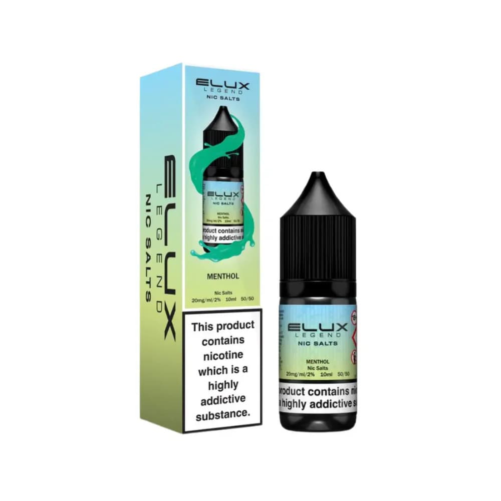  Menthol / 20mg Elux Legend Nic Salts E-Liquids 10ml Box of 10