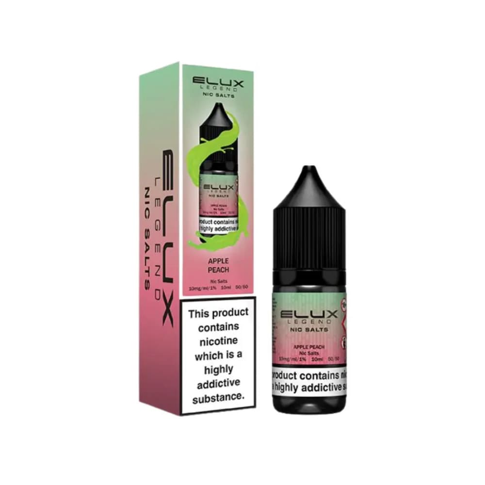  Apple Peach / 20mg Elux Legend Nic Salts E-Liquids 10ml Box of 10
