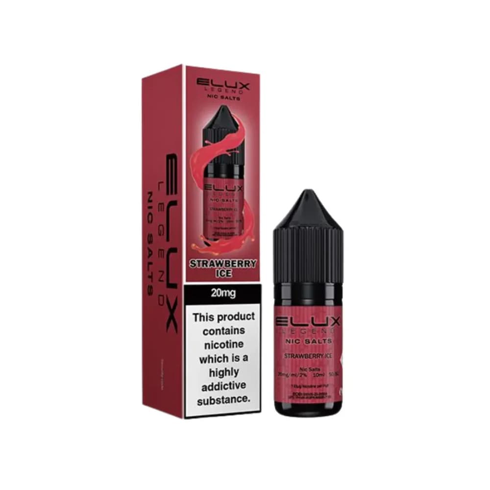  Strawberry Ice / 20mg Elux Legend Nic Salts E-Liquids 10ml Box of 10