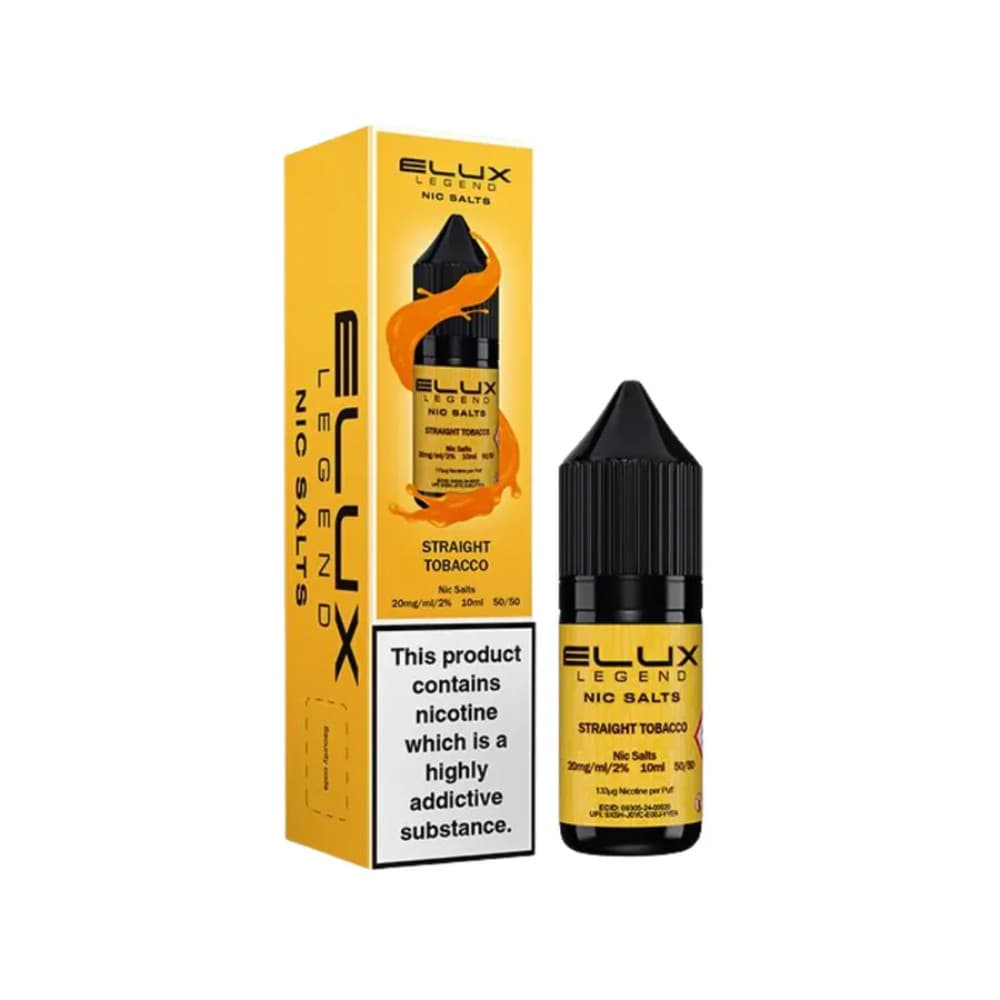  Straight Tobacco / 20mg Elux Legend Nic Salts E-Liquids 10ml Box of 10
