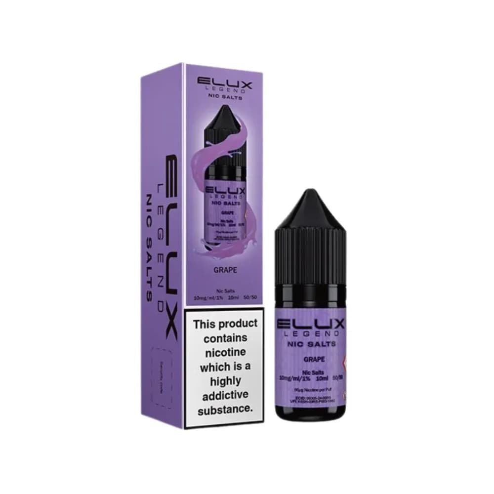  Grape / 20mg Elux Legend Nic Salts E-Liquids 10ml Box of 10