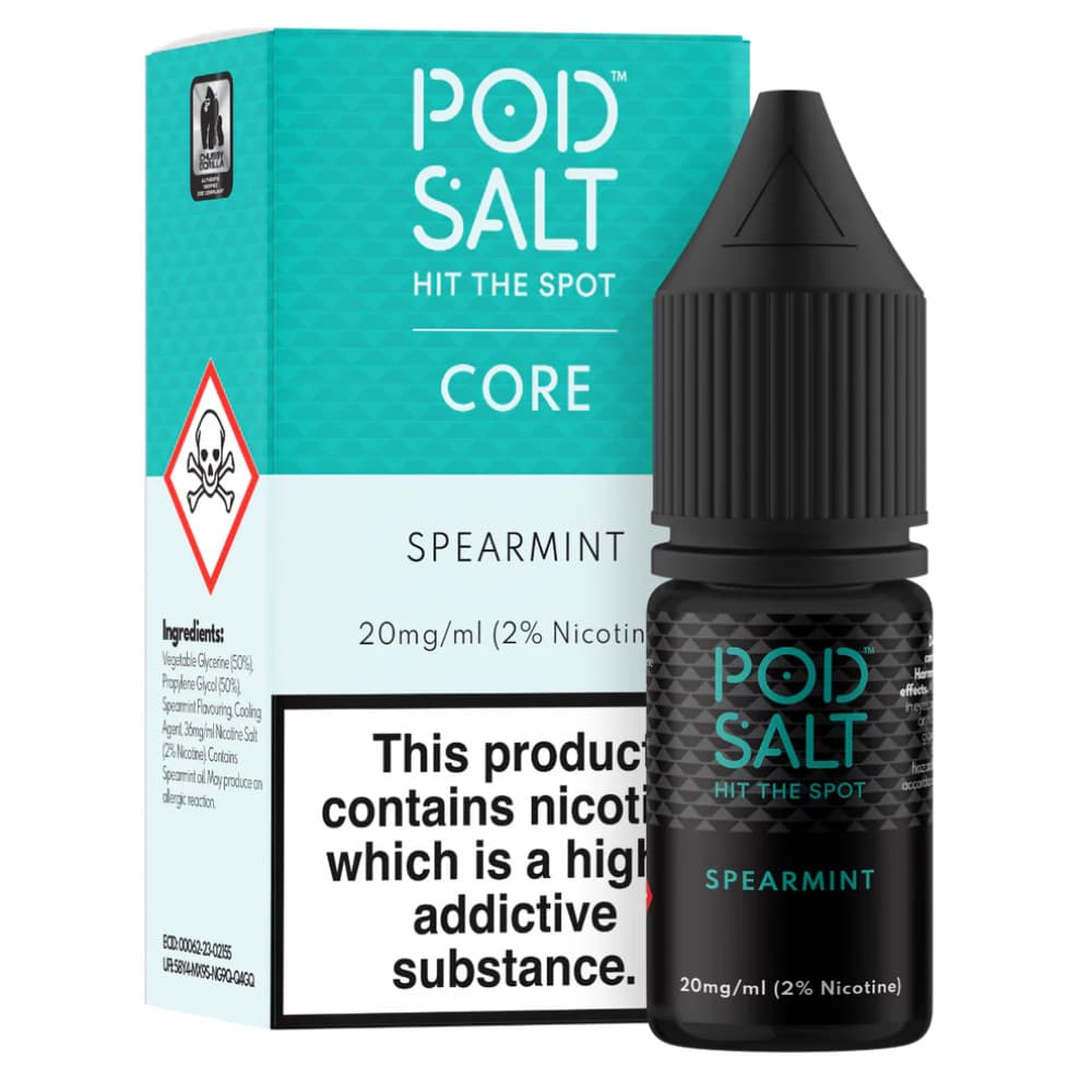  Spearmint / 11mg Pod Salt Core Nic Salts e liquids 10ml Box of 5