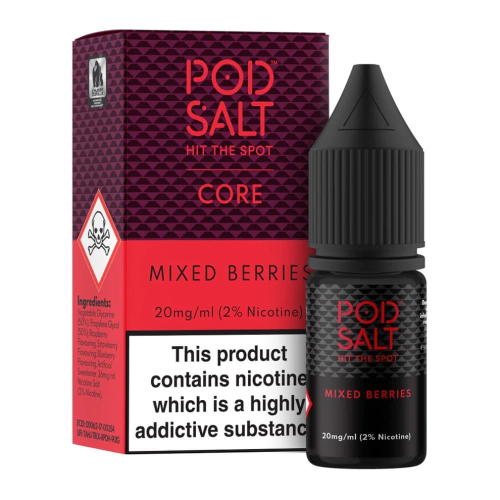  Mixed Berries / 11mg Pod Salt Core Nic Salts e liquids 10ml Box of 5