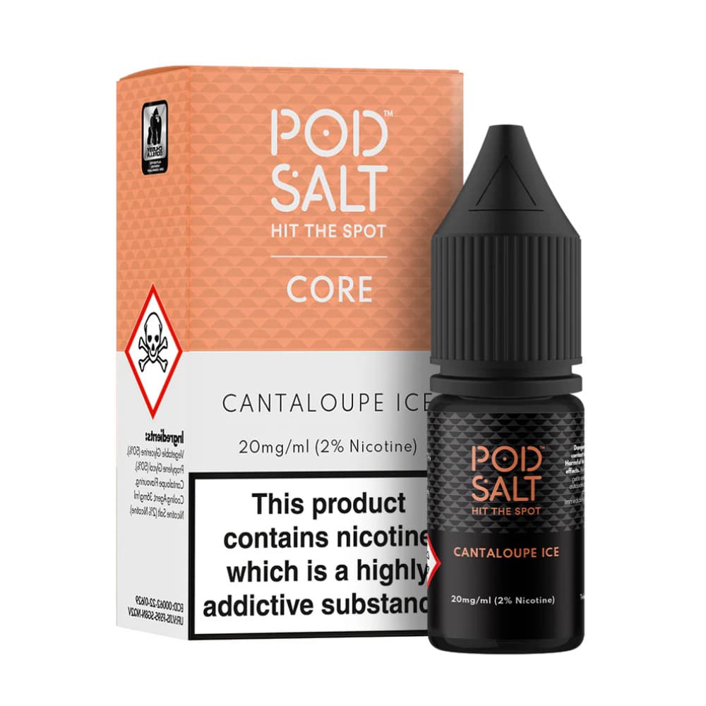  Cantaloupe Ice / 20mg Pod Salt Core Nic Salts e liquids 10ml Box of 5