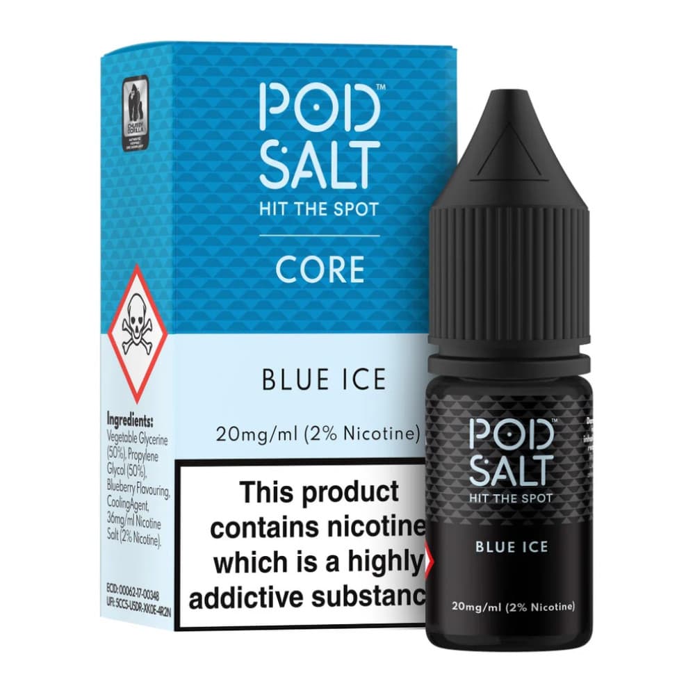  Blue Ice / 11mg Pod Salt Core Nic Salts e liquids 10ml Box of 5