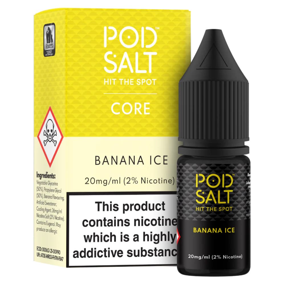  Banana Ice / 20mg Pod Salt Core Nic Salts e liquids 10ml Box of 5