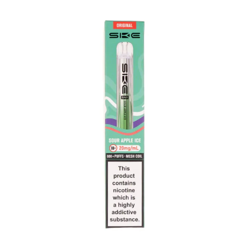  Sour Apple Ice Ske Crystal Original 600 Vape Kit Box of 10