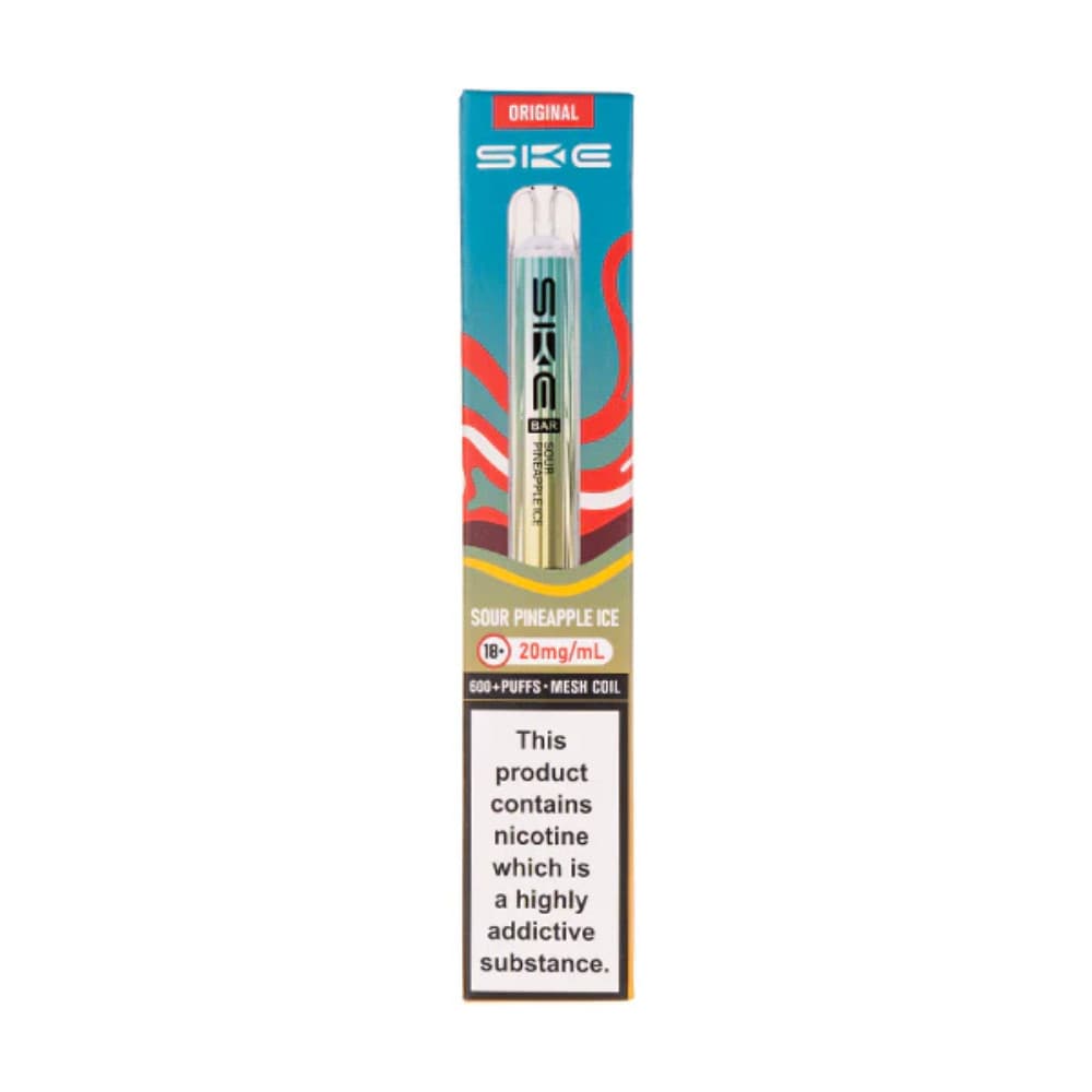  Sour Pineapple Ice Ske Crystal Original 600 Vape Kit Box of 10