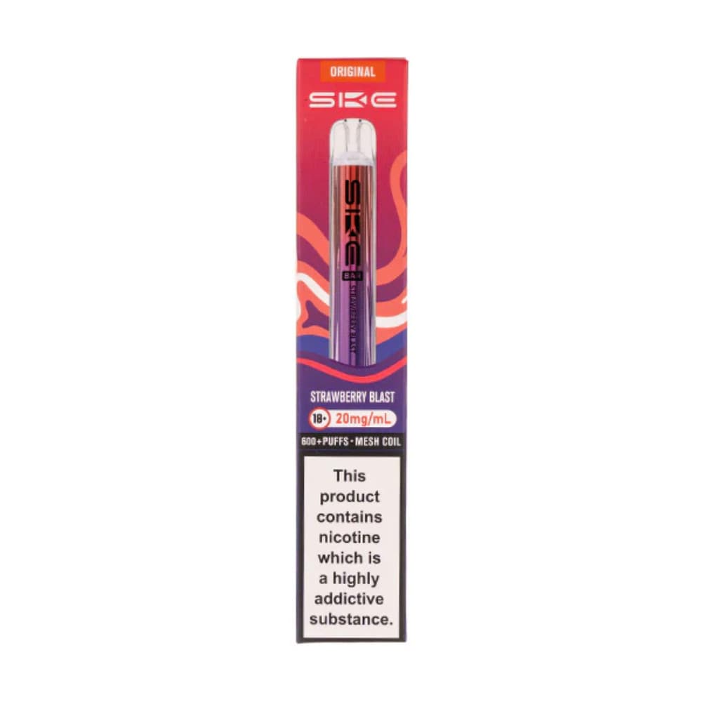 Strawberry Blast Ske Crystal Original 600 Vape Kit Box of 10