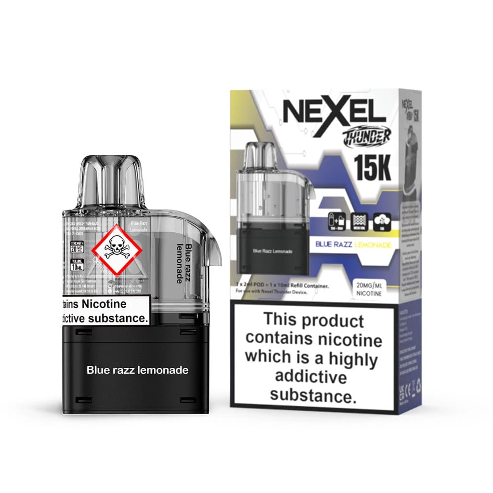 Blue Razz Lemonade Nexel Thunder 15k Pods Pack of 10