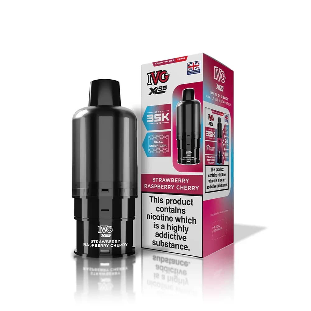  Strawberry Raspberry Cherry IVG xl 35k Prefilled Pods Pack of 5