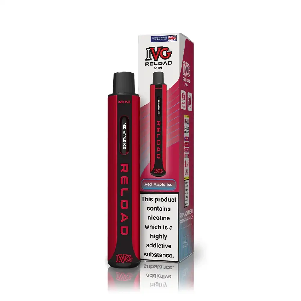  Red Apple Ice IVG Reload Mini 600 Vape Kit Box of 10