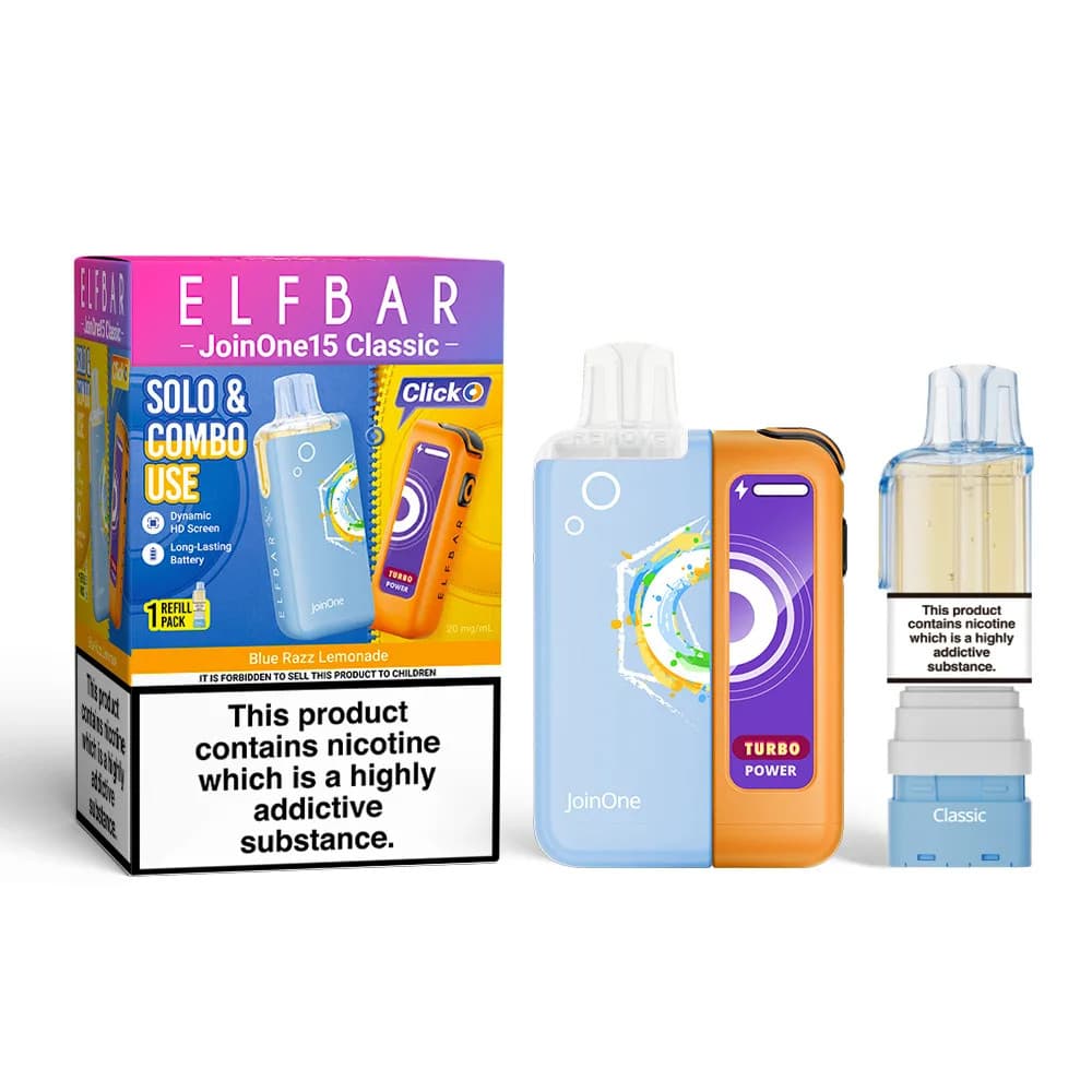 Blue Razz Lemonade Elf Bar JoinOne30 Classic Vape Kit Box of 5