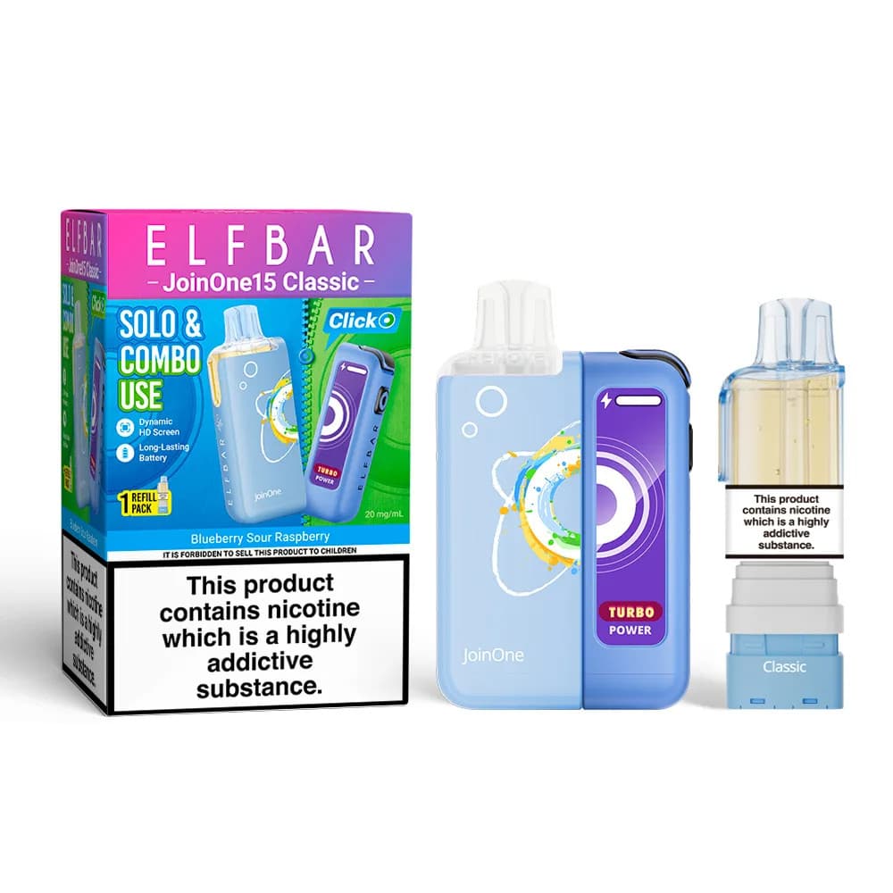  Blueberry Sour Raspberry Elf Bar JoinOne30 Classic Vape Kit Box of 5