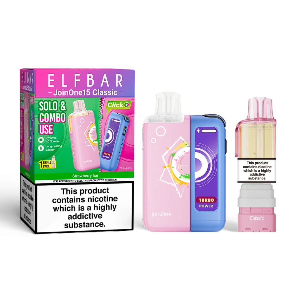  Strawberry Ice Elf Bar JoinOne30 Classic Vape Kit Box of 5