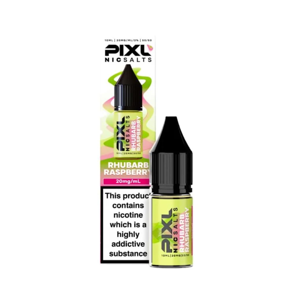  Rhubarb Raspberry / 10mg Pixl Nic Salts 10ml E liquids Box of 10