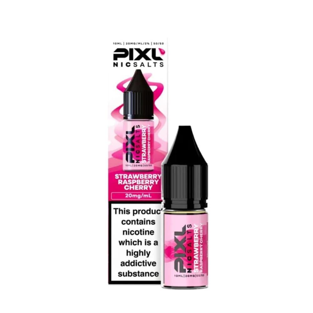  Strawberry Raspberry Cherry / 10mg Pixl Nic Salts 10ml E liquids Box of 10