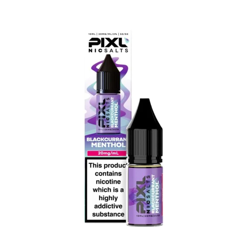  Blackcurrant Menthol / 20mg Pixl Nic Salts 10ml E liquids Box of 10