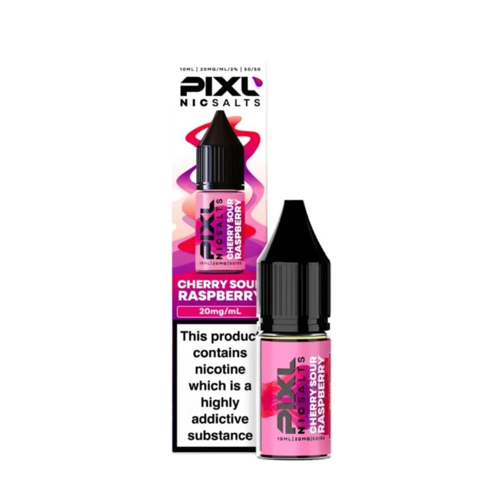  Cherry Sour Raspberry / 20mg Pixl Nic Salts 10ml E liquids Box of 10