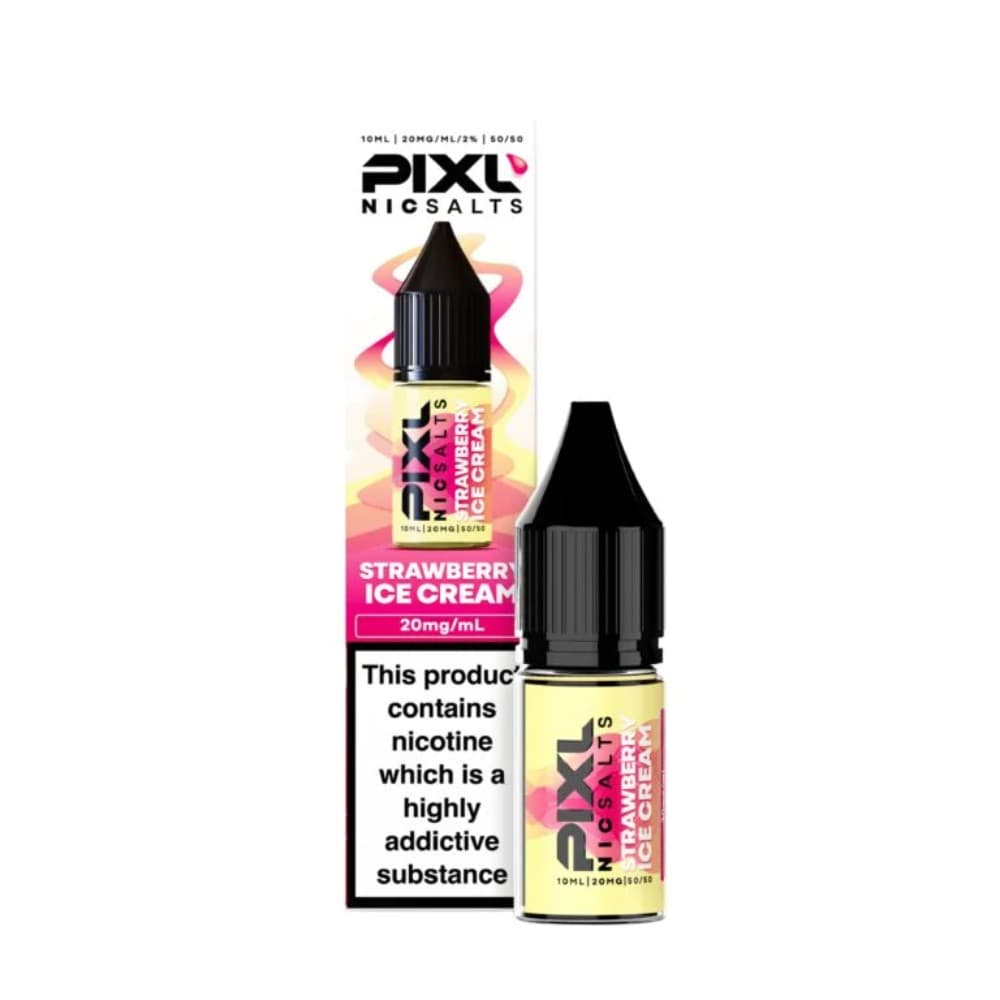  Strawberry Ice Cream / 20mg Pixl Nic Salts 10ml E liquids Box of 10