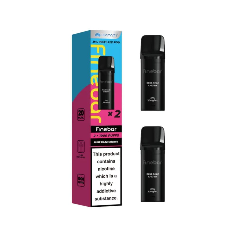  Blue Razz Cherry Hayati Finebar Prefilled Pod Pack of 10