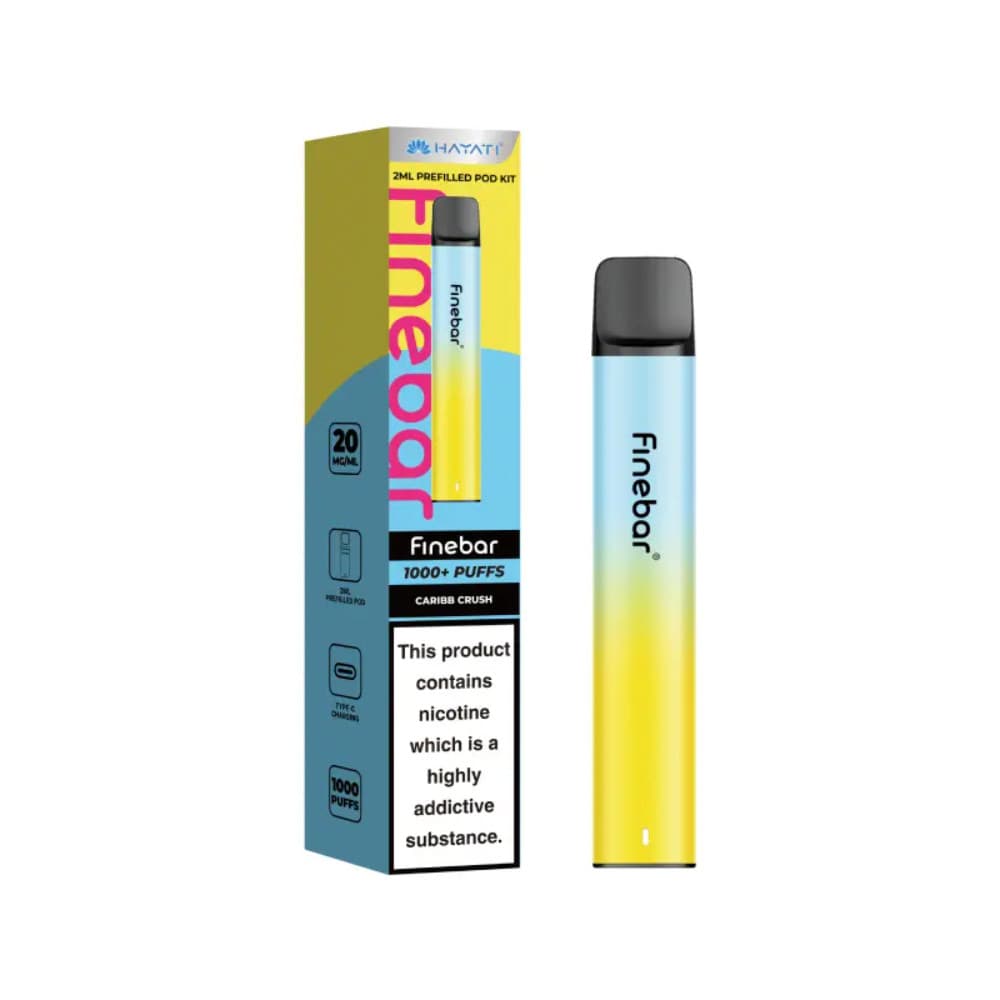  Caribb Crush Hayati Finebar Prefilled Vape Kit Box of 10