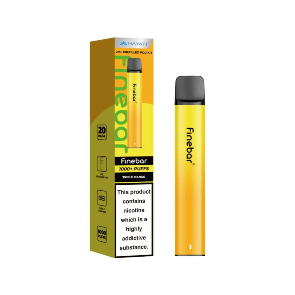 Triple Mango Hayati Finebar Prefilled Vape Kit Box of 10