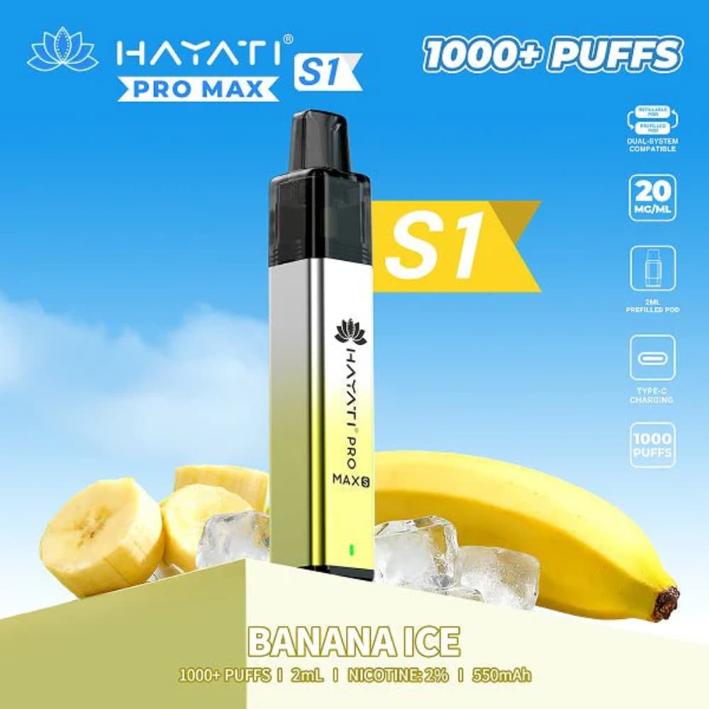  Banana Ice Hayati Pro Max S1 Vape Kit Box of 10