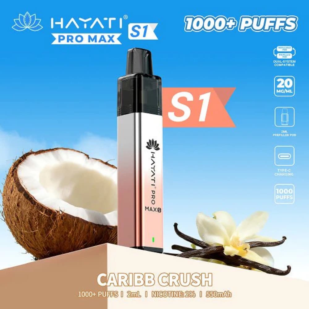  Caribb Crush Hayati Pro Max S1 Vape Kit Box of 10