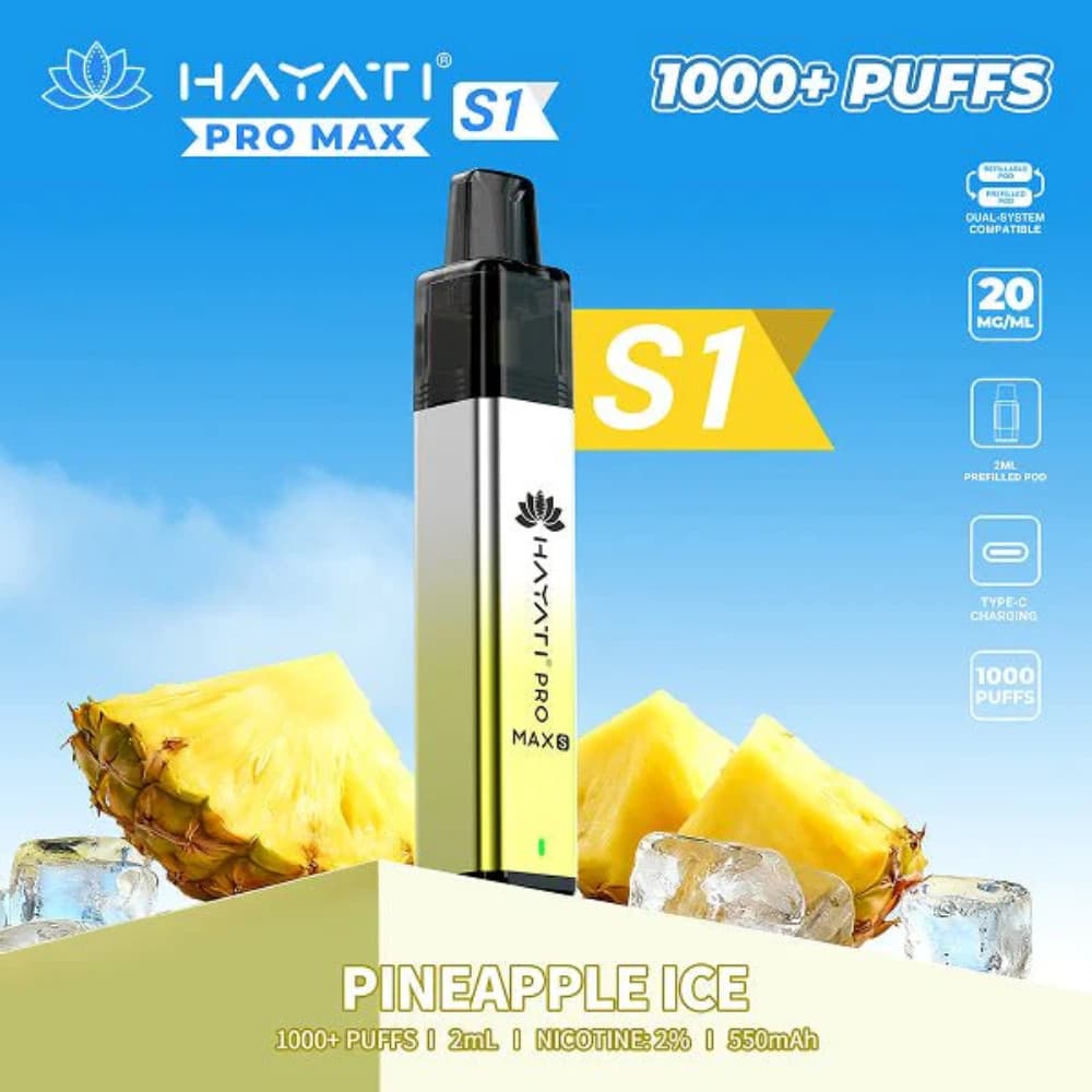  Pineapple Ice Hayati Pro Max S1 Vape Kit Box of 10