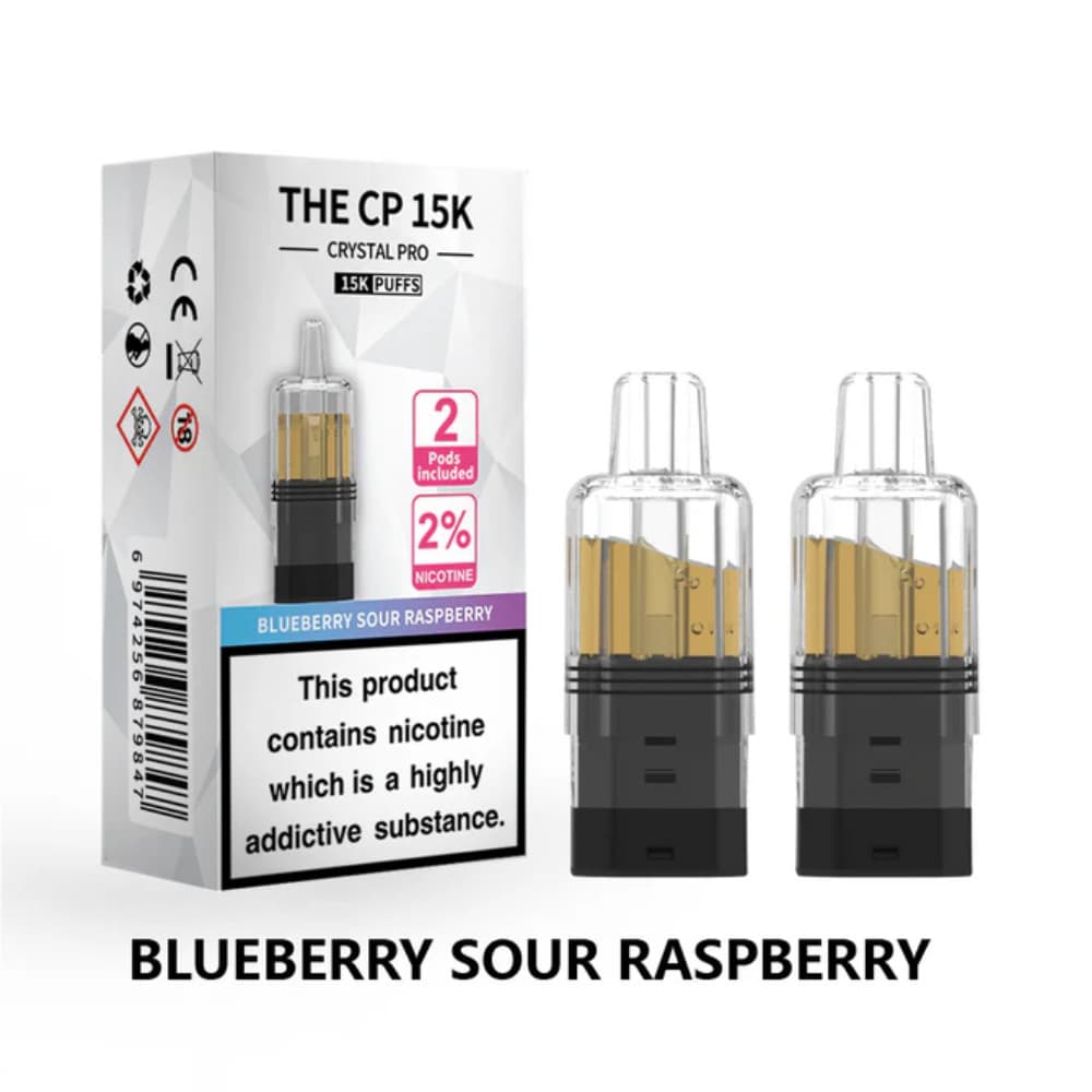  Blueberry Sour Raspberry Crystal Pro CP 15k Prefilled Pods Pack of 5
