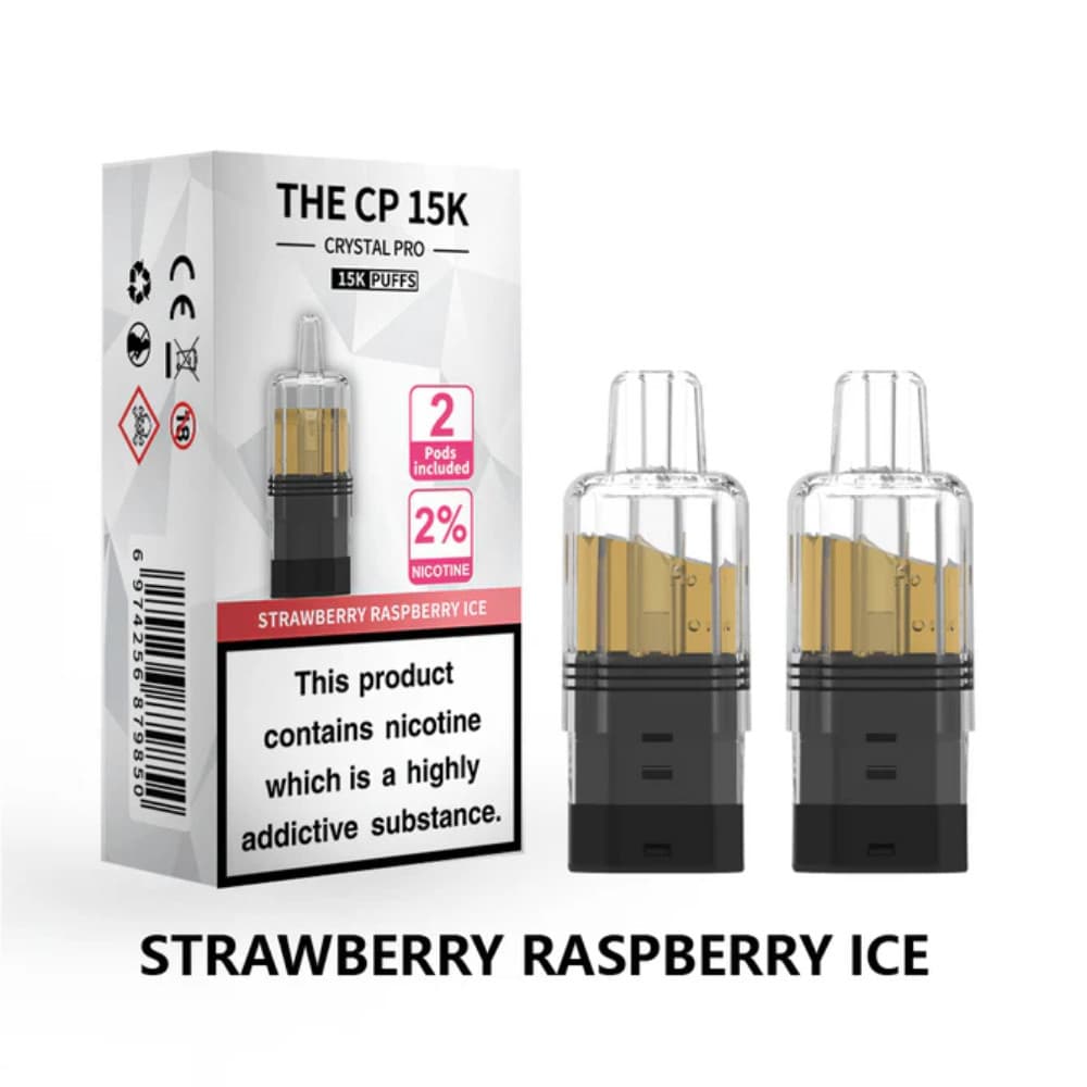  Strawberry Raspberry Ice Crystal Pro CP 15k Prefilled Pods Pack of 5