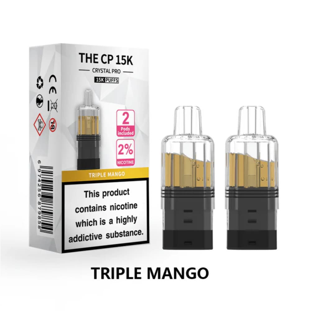  Triple Mango Crystal Pro CP 15k Prefilled Pods Pack of 5