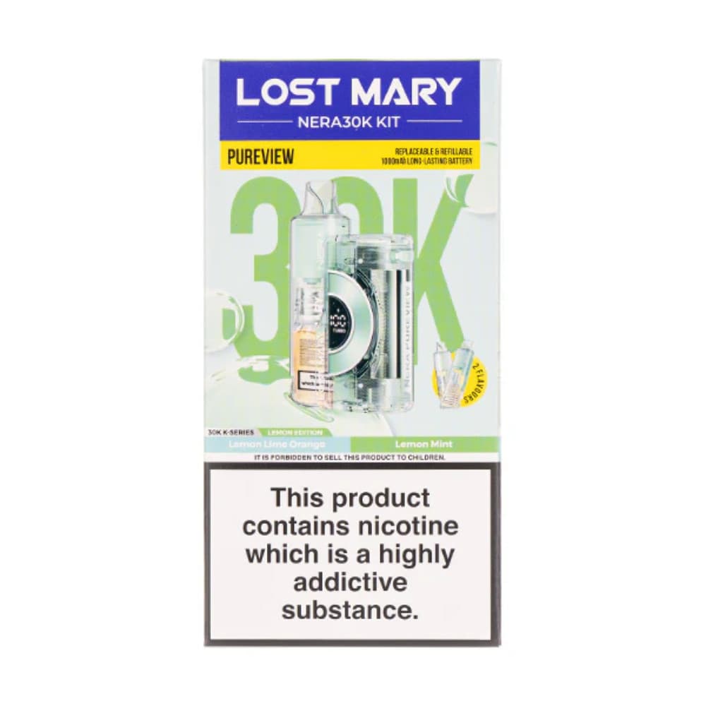  Lemon Edition Lost Mary NERA 30K Pureview Vape Box of 5