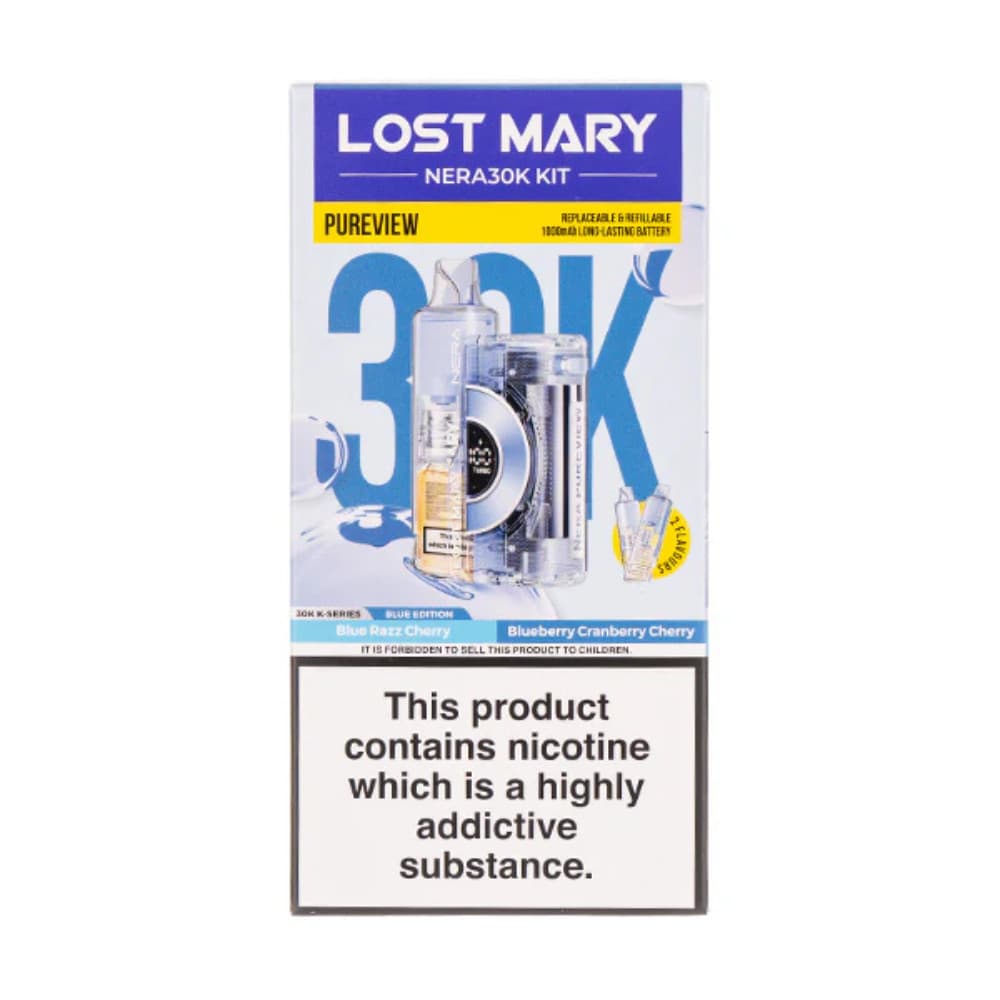  Blue Edition Lost Mary NERA 30K Pureview Vape Box of 5