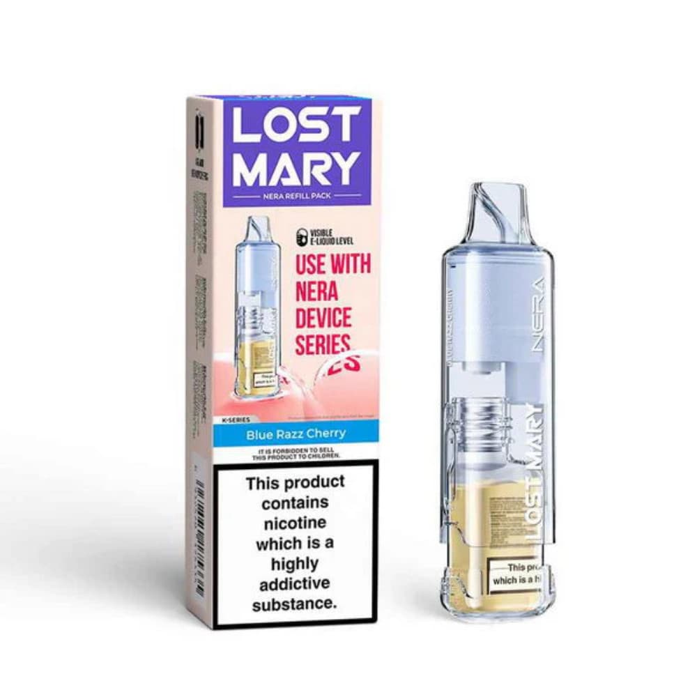  Blue Razz Cherry Lost Mary NERA 30K Pureview Pods Pack of 5