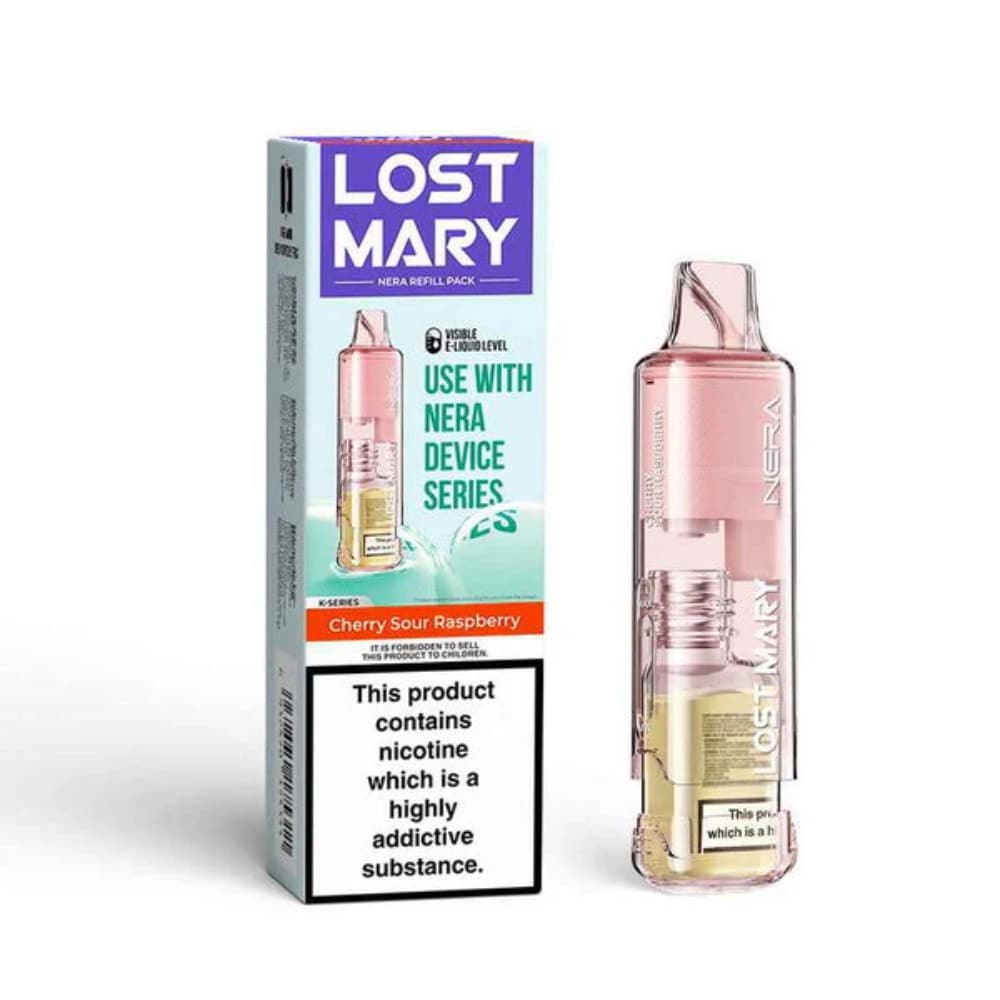  Cherry Sour Raspberry Lost Mary NERA 30K Pureview Pods Pack of 5