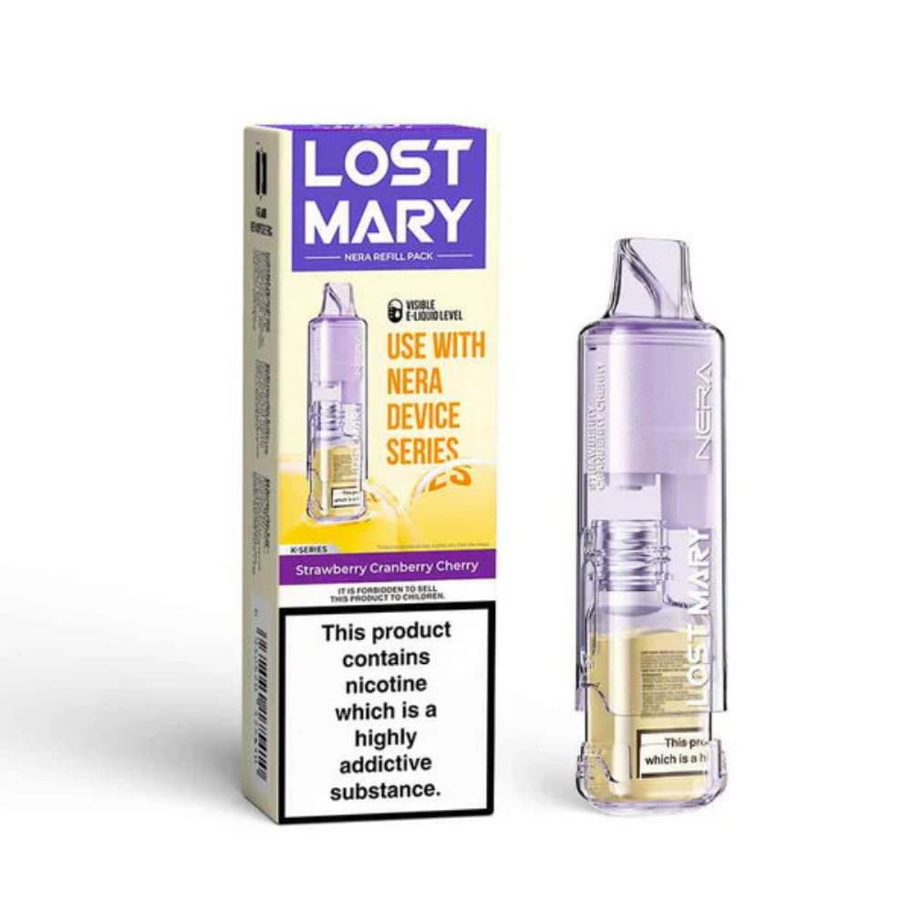  Strawberry Cranberry Cherry Lost Mary NERA 30K Pureview Pods Pack of 5