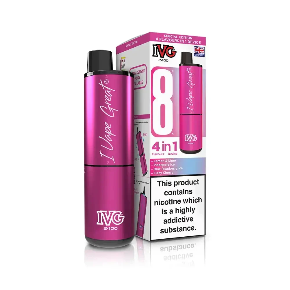  Special Edition IVG 2400 Prefilled Pod Vape Kit Box of 5