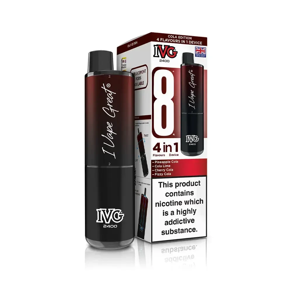  Cola Edition IVG 2400 Prefilled Pod Vape Kit Box of 5